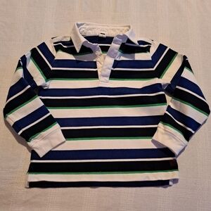 Janie and Jack boys size 4 long sleeve striped shirt, collared
